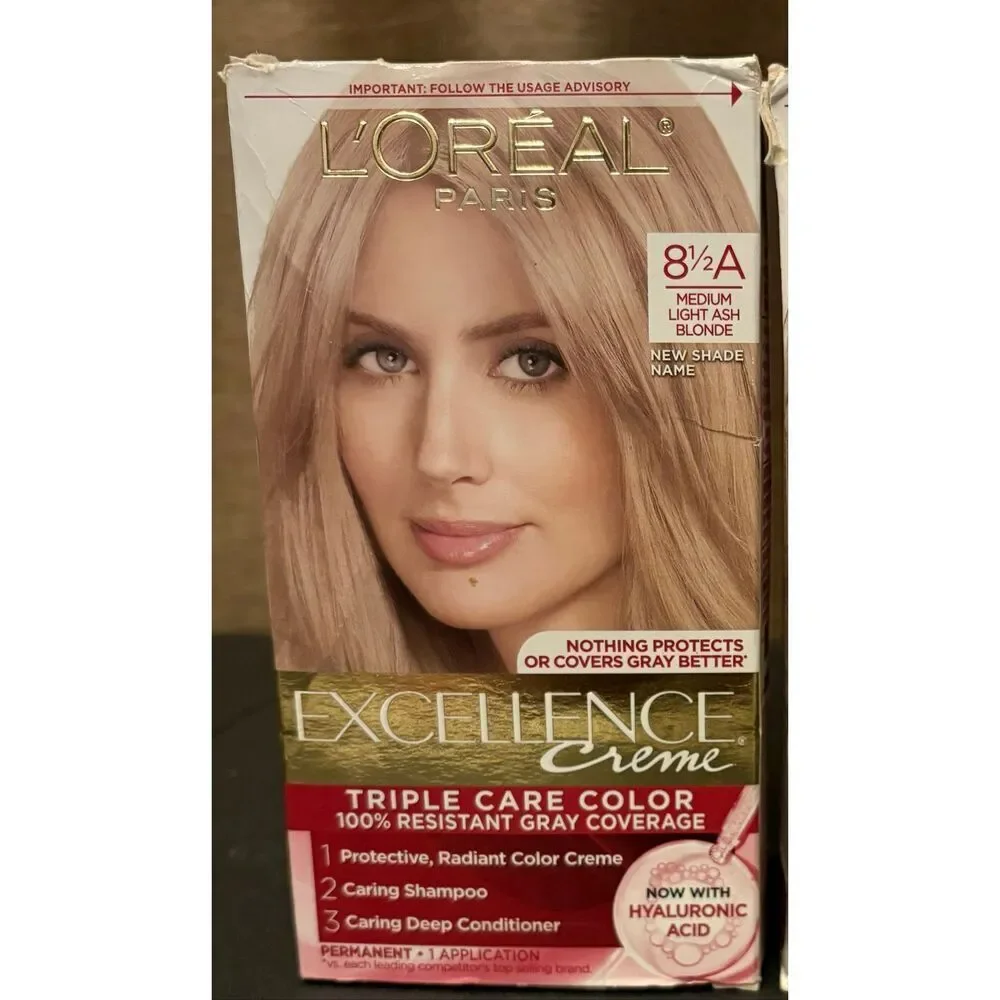 L’Oréal Paris Excellence Creme Hair Color 8½A Medium Light Ash Blonde